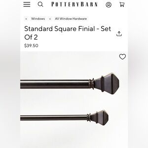 Pottery Barn Antique Bronze Finial Set